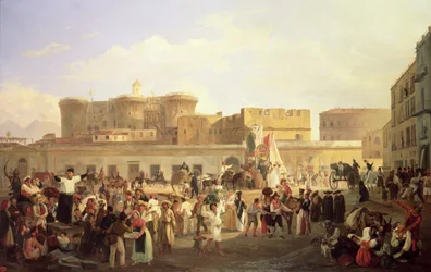 Napolitaans Volksleven op het Largo di Castello, c.1850